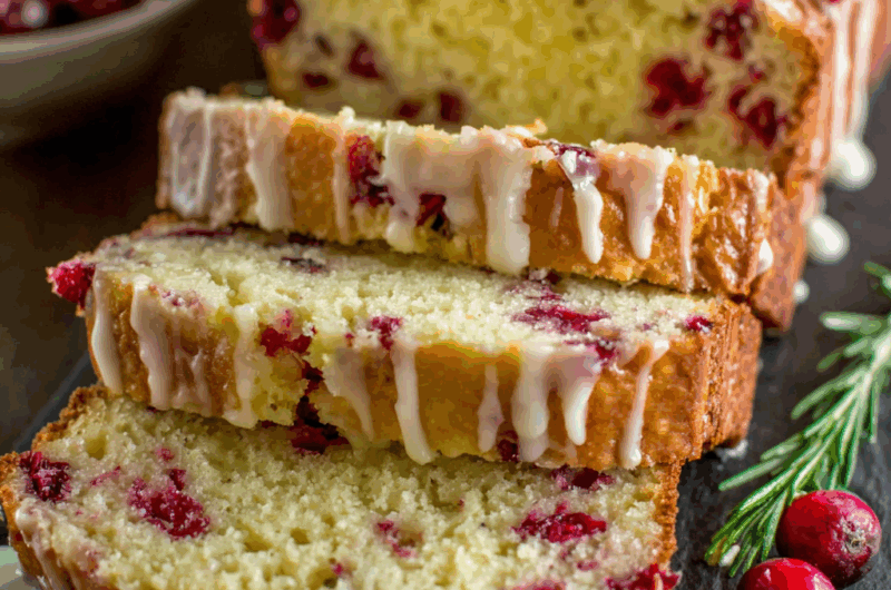 Cranberry Bread with Orange Glaze